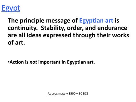 what is the principle message of egyptian art?